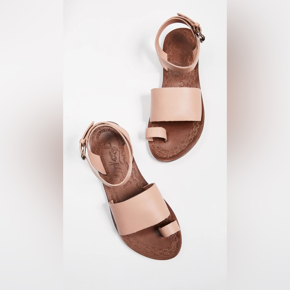 Free People Torrence Flat Sandal In Leather